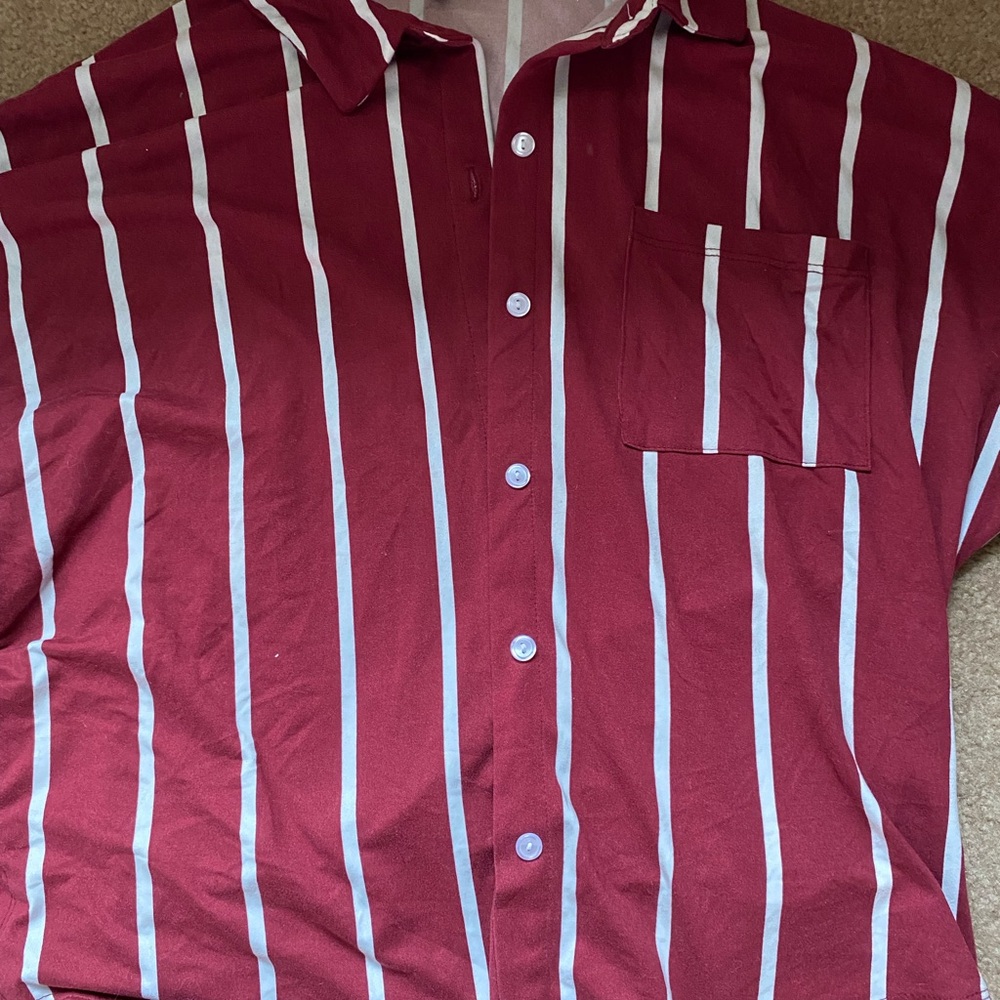 Pin stripe button up